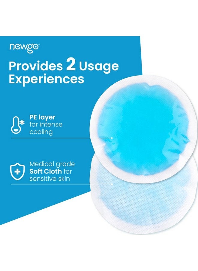 NEWGO Small Ice Packs for Injuries, 6 Pack Round Ice Packs for Face, Hot and Cold Gel Ice Pack Circular Cold Compress with Cloth Backing & Sleeve for Pain Relief, Toothaches, Breast Surgery - Image 2