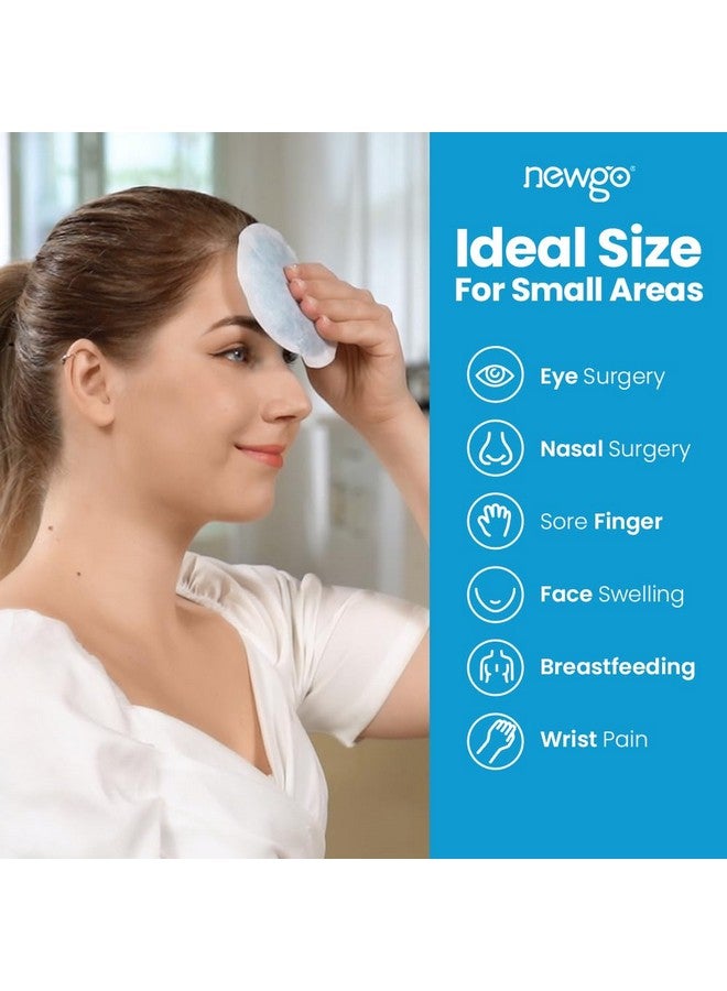 NEWGO Small Ice Packs for Injuries, 6 Pack Round Ice Packs for Face, Hot and Cold Gel Ice Pack Circular Cold Compress with Cloth Backing & Sleeve for Pain Relief, Toothaches, Breast Surgery - Image 4