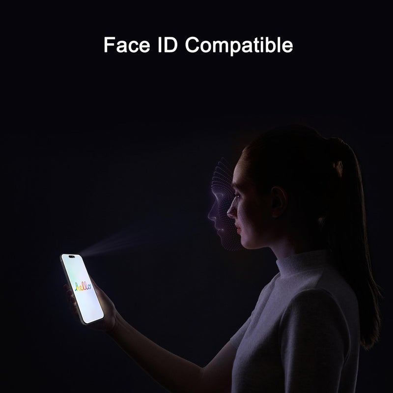 Ailun حماية شاشة خصوصية Ailun 3Pack لجهاز iPhone 15 Pro Max [6.7 بوصة] + 3Pack حماية عدسة الكاميرا، حماية المستشعر، متوافق مع Dynamic Island، زجاج مقسى مضاد للتجسس [9H صلابة] - HD [أسود] [6 عبوات] - Image 5