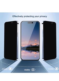 Ailun Ailun 3Pack Privacy Screen Protector for iPhone 15 Pro Max [6.7 inch]+3Pack Camera Lens Protector,Sensor Protection,Dynamic Island Compatible,Anti Spy Tempered Glass[9H Hardness]-HD[Black][6 Pack]  - Image 2