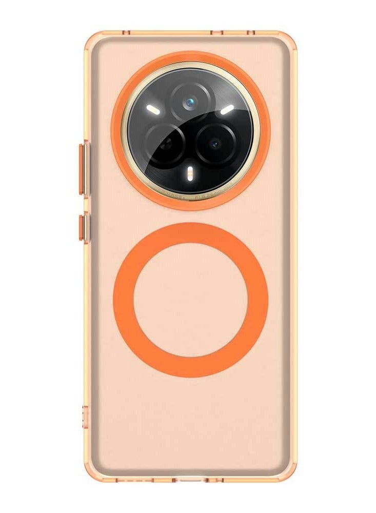 general Clear Case Compatible with Realme 14 Pro+ 5G, Compatible with Mag-Safe, Shockproof High-Grade Protection, Yellowing Resistant, Magnetic Classic Hybrid Case