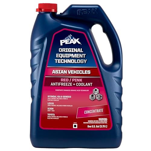 PEAK OET Extended Life Red/Pink Concentrate Antifreeze/Coolant for Asian Vehicles, 1 Gal. - Image 1