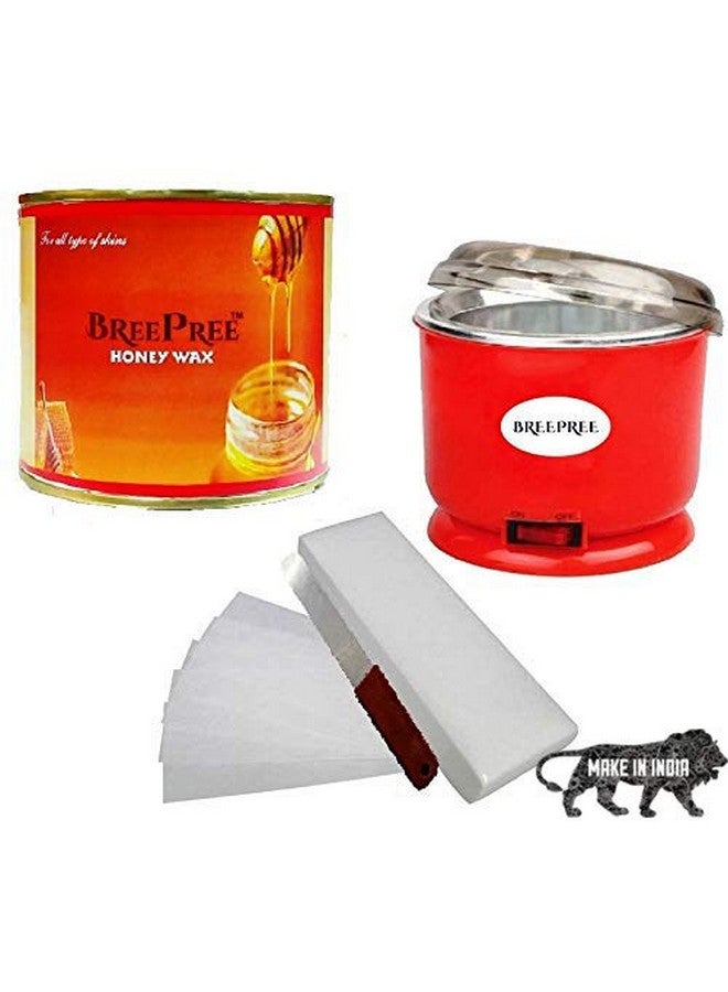 BREEPREE Waxing Kit/Wax Kit Combo Includes (Auto Cut Wax Heater + Honey Wax + Wax Strips + Wax Spatula) - Image 1