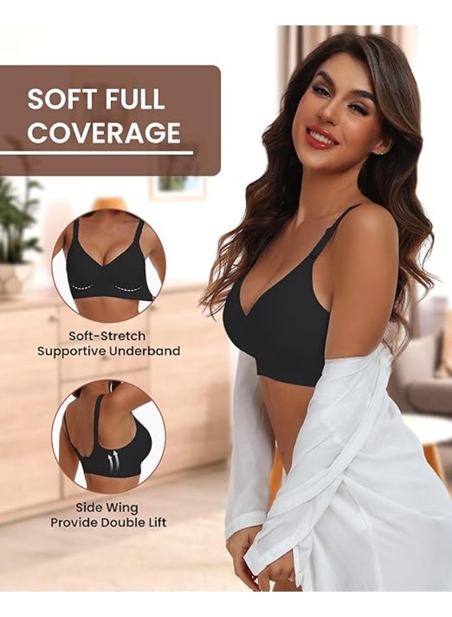 Womdee women's Ultimate Wireless Bra Full Coverage Bra - Image 4
