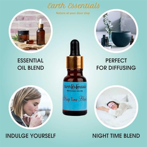 Earth Essentials Sleepy Oils Blend - 15ml | Sleep Essential Oil for Diffuser | Aromatherapy with Ylang-Ylang Vetiver Chamomile Lavender | Nighttime Relaxation Wellness Support - Image 4