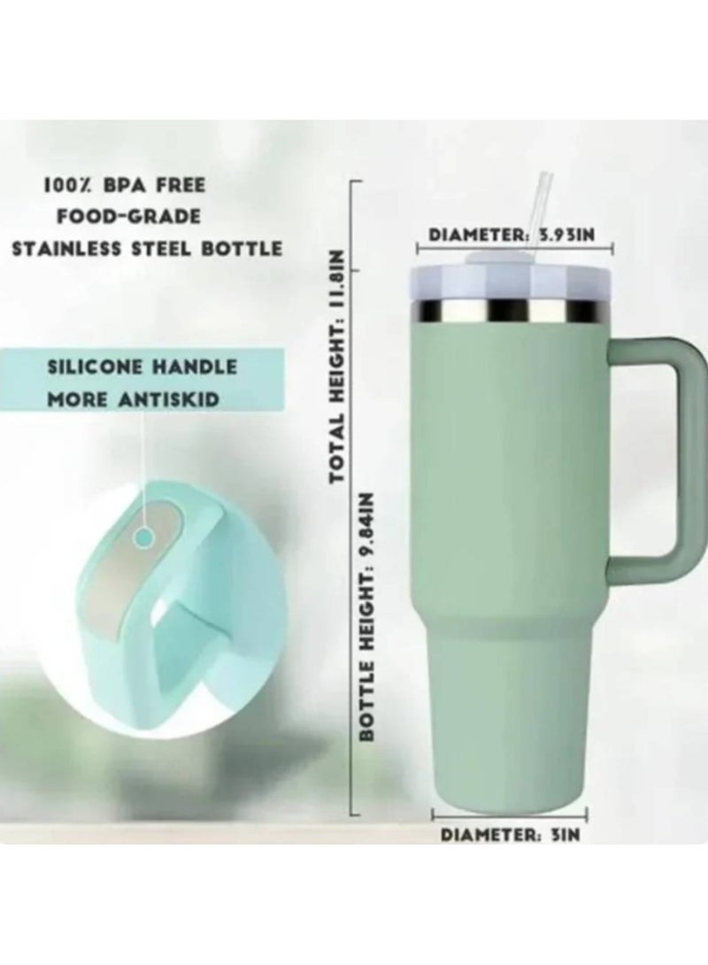 AROAQ 1000ML 304 Stainless Steel Insulated Water BottleThermal Coffee Car Cup Cold Hot Mugs Vacuum Flask With Handle Straw For Sport - Image 5