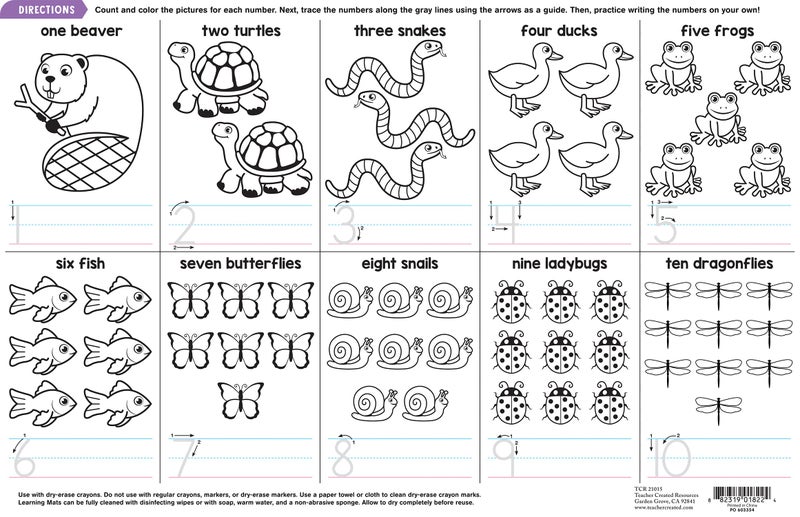 Teacher Created Resources Numbers 1â€“10 Learning Mat - Image 3