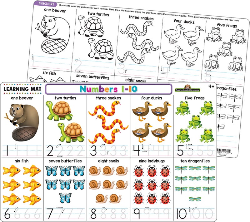 Teacher Created Resources Numbers 1â€“10 Learning Mat - Image 1