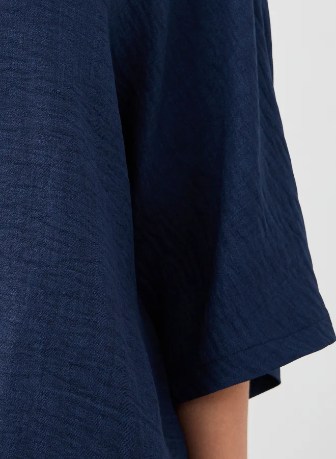Take Two Take Two Solid Spread Collar Shirt and Pants Co-Ords
