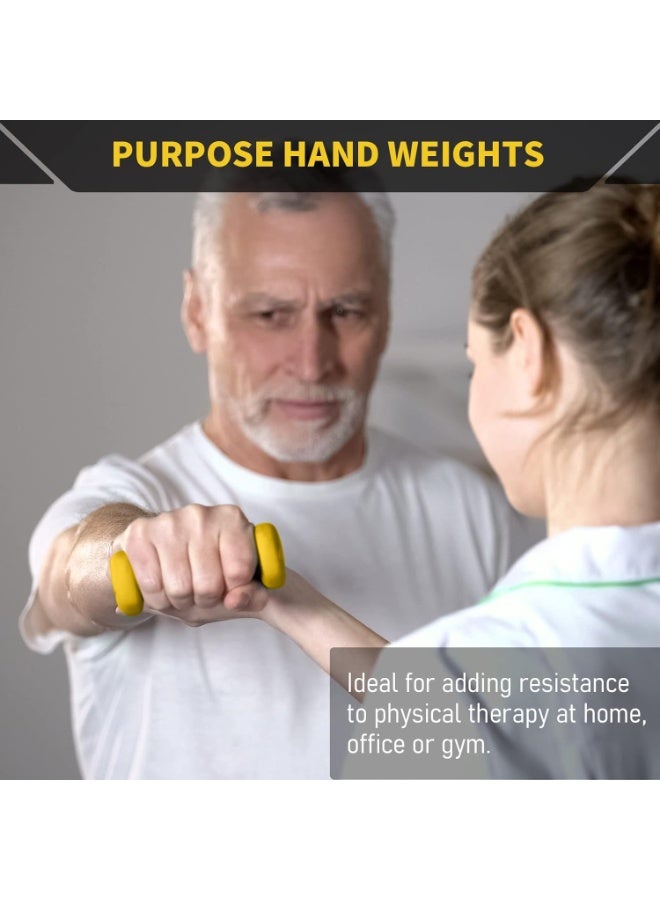 0.5 kg dumbbells, suitable for women, children, and seniors. Lightweight weights for Pilates, cardio, and boxing with a non-slip neoprene coating. 2 pieces. - Image 3