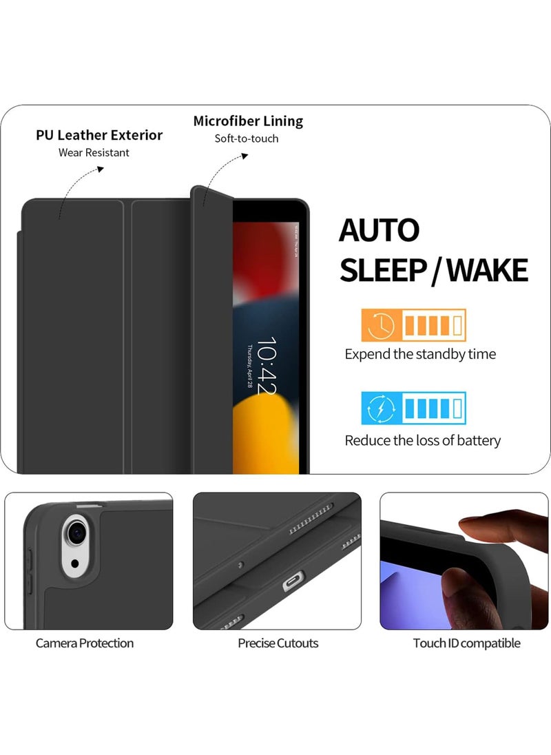 Rock Pow Case for iPad Air 11 inch(M3/M2) 2025/2024,iPad Air 5th 10.9 Inch (2022)/Air 4th 10.9 Inch (2020) with Pencil Holder, Slim Tablet Cover with Soft TPU Back, Auto Wake/Sleep Cover for Air 6th/7th 11inch/Air 4th/air 5th 10.9inch  - Image 3