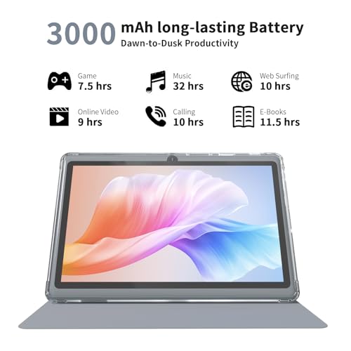 ZZB Tablet with Case 7 inch Tablet Android 14, 8GB RAM (5GB Expandable) 32GB ROM 7" Tabletas Supports 1TB MicroSD, Long Battery Dual Camera Tableta 5G WiFi-6 Android tablets with Tablets Protective Cover - Image 5