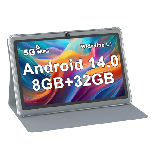 ZZB Tablet with Case 7 inch Tablet Android 14, 8GB RAM (5GB Expandable) 32GB ROM 7" Tabletas Supports 1TB MicroSD, Long Battery Dual Camera Tableta 5G WiFi-6 Android tablets with Tablets Protective Cover - Image 1