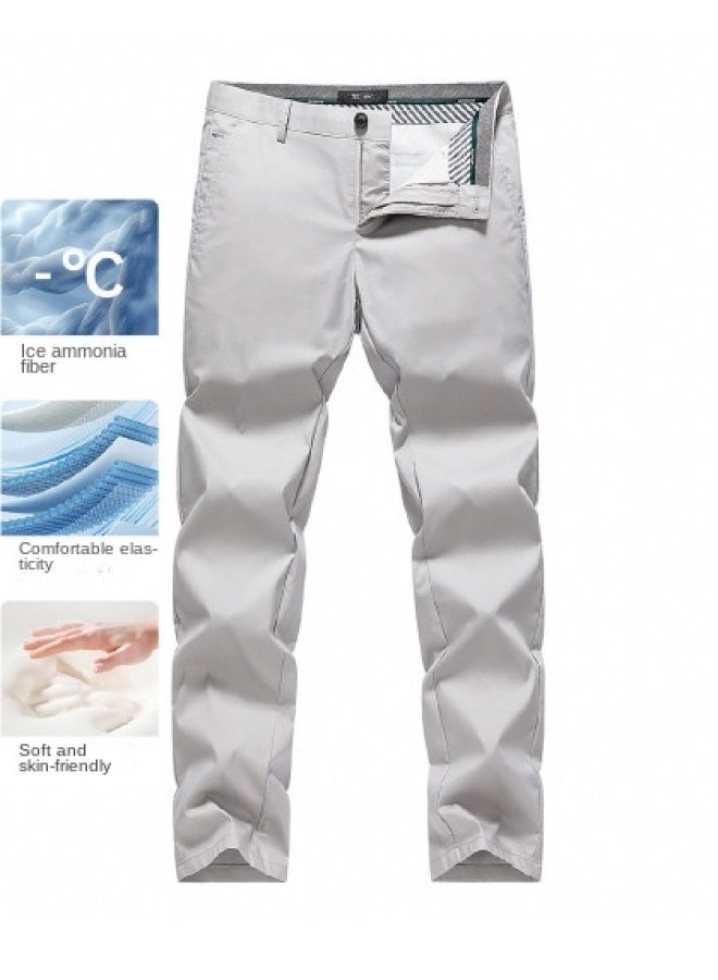 Septwolves Cool And Breathable】25 Summer New Business Casual Pants Lightweight And Breathable Versatile Straight Leg Trousers - Image 1
