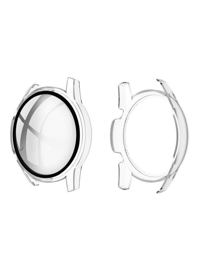 NIBEMINENT Integrated Protective Shel For Huawei Watch GT2 46mm Oil-Injected PC Shell With 9H Tempered Glass Film Clear - Image 1