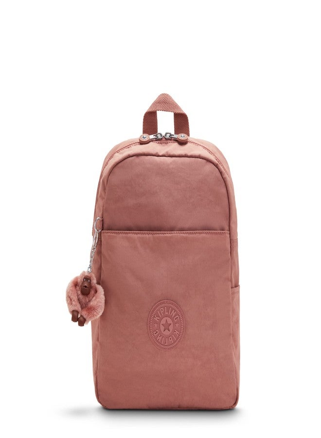 KIPLING KIPLING حقيبة ظهر نسائية من كيبلينج طراز فيريس، مزودة بأحزمة كتف مبطنة قابلة للتعديل، وسلسلة مفاتيح على شكل قرد، ومنظم للملحقات، وحقيبة من النايلون. - Image 1