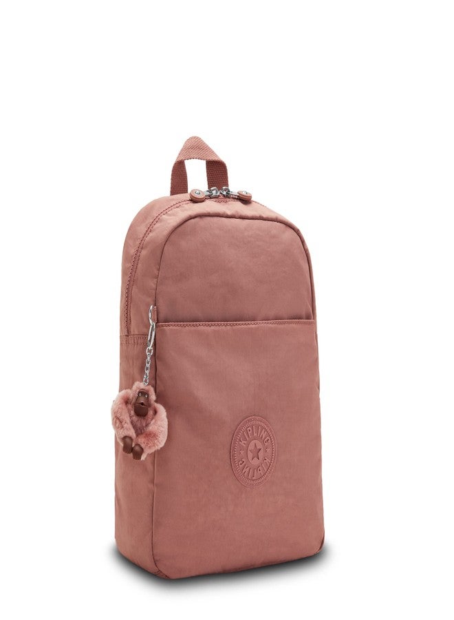 KIPLING KIPLING حقيبة ظهر نسائية من كيبلينج طراز فيريس، مزودة بأحزمة كتف مبطنة قابلة للتعديل، وسلسلة مفاتيح على شكل قرد، ومنظم للملحقات، وحقيبة من النايلون. - Image 4