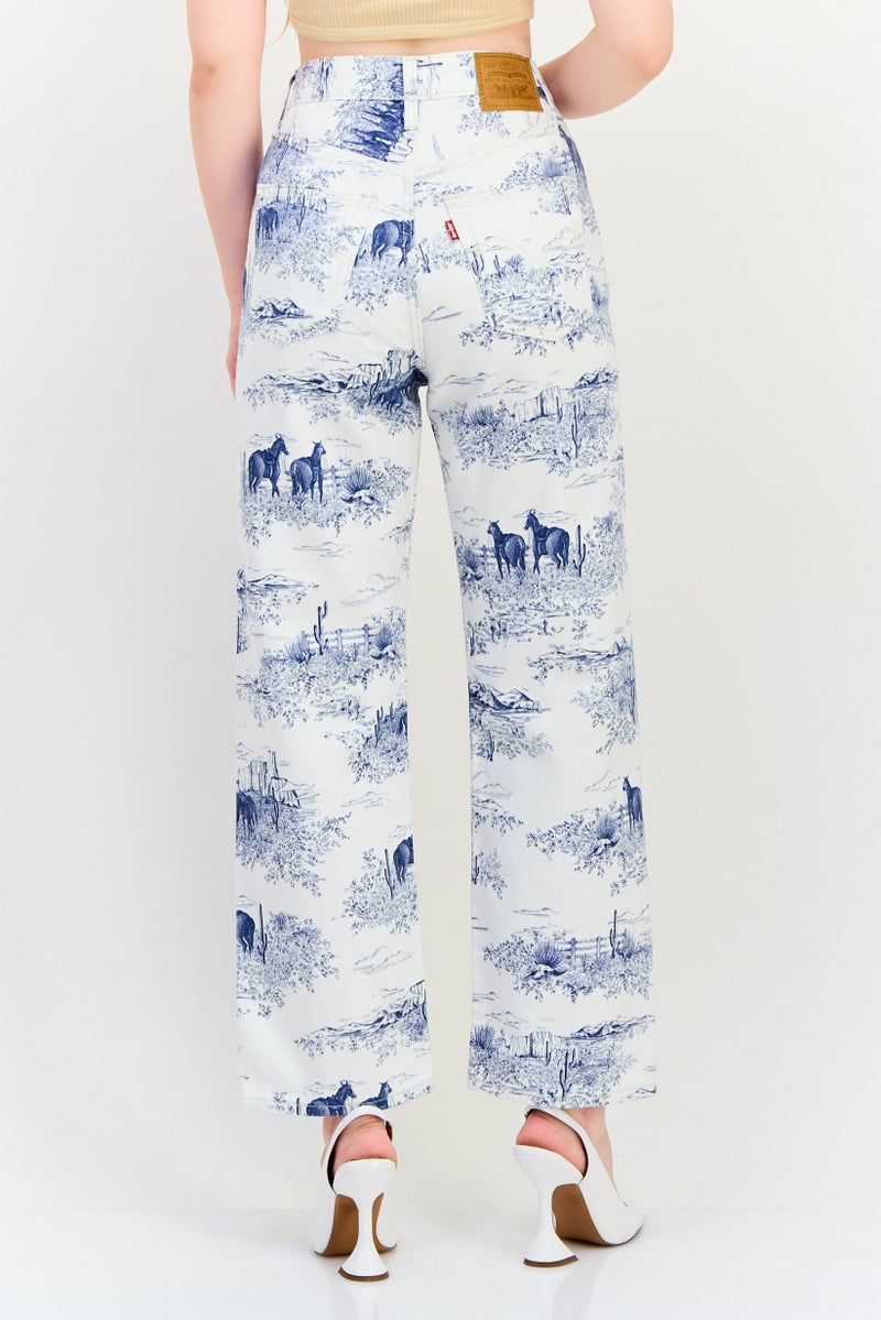 Levi's Women Straight Fit Graphic Print Non Stretch Jeans, Multicolor - Image 3