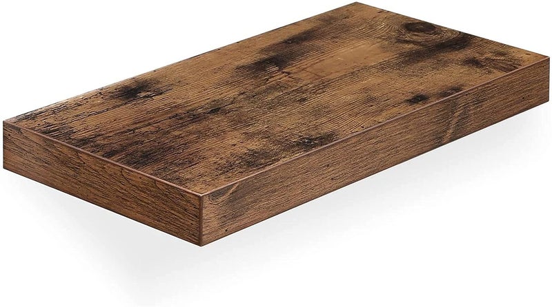 OGNIJA Sheesham Wooden Set of 3Floating Shelf Wall Shelf for Photos Decorations in Living Room Kitchen Hallway Bedroom Bathroom Rustic Brown Walnut Finish - Image 5