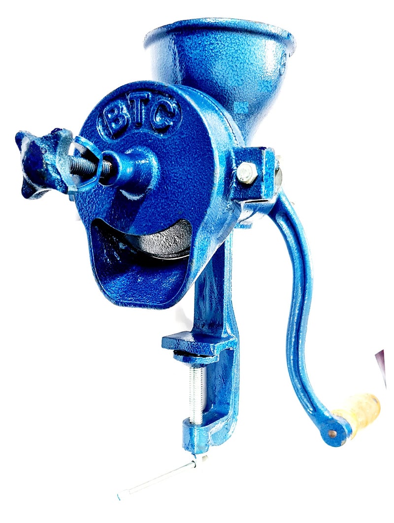 BTC INDIA Domestic Cast Iron Hand Grinder (Blue) - Image 1