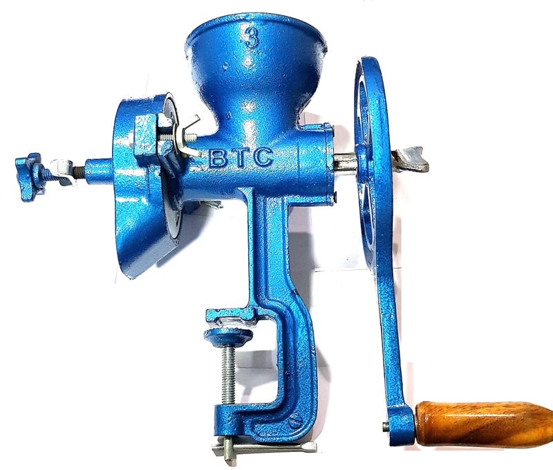 BTC INDIA Domestic Cast Iron Hand Grinder (Blue) - Image 4