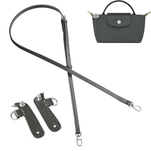 KOMHPS Purse Straps Replacement, Leather Handbag Crossbody Shoulder Strap Kit Adjustable for Mini Longcamp Tote Bag Women - Image 1