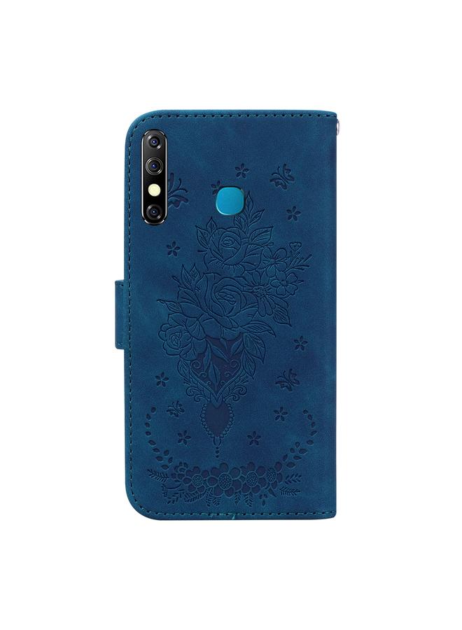 إيروريكس جراب لهاتف Tecno Camon 12 / Spark 4 جراب هاتف جلدي منقوش بنقشة فراشة وردية - Image 3