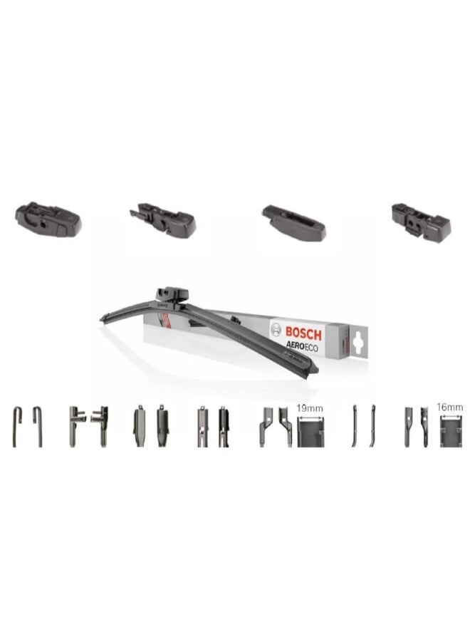 BOSCH - AeroEco AE16 flat car wiper blade 16 Inch - Black - Image 1