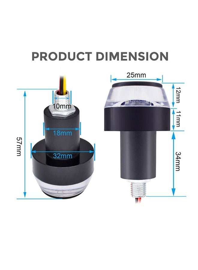 Loquat 2-Piece LED Motorcycle Signal Indicators Flasher Lamp - Image 2