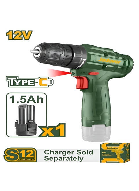 Lithium-Ion Drill - Versatile And Lightweight Design With Ergonomic Grip For Maximum Comfort And Control From Jadever Without A Charger