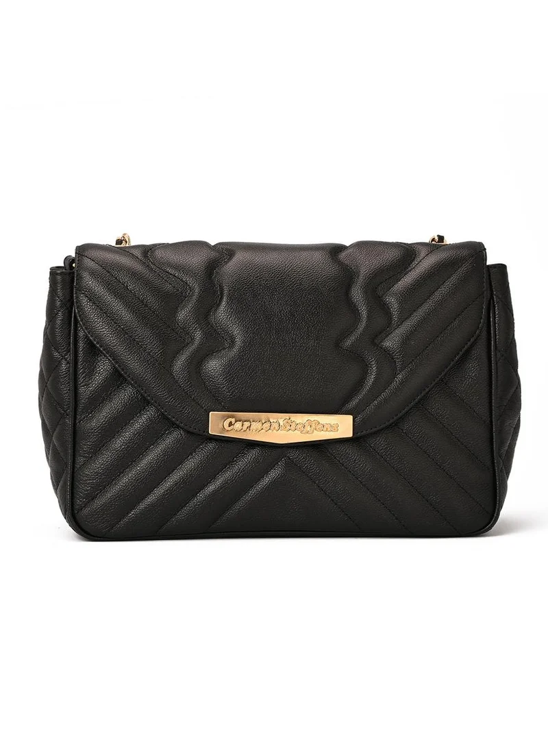 كارمن ستيفنز حقيبة مبطنة كلاسيكية سوداء