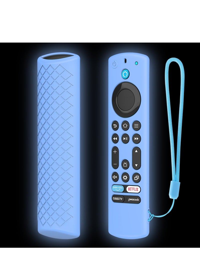 Silicone Remote Case for Fire TV Stick 4K Max (2nd Gen) Anti-Slip Remote Cover Compitable with Fire Stick 4k Max 2023 Remote (Luminous Blue) - Image 1