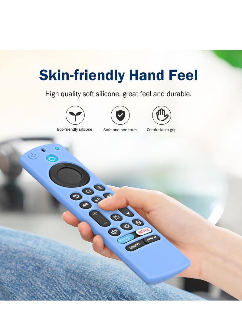 Silicone Remote Case for Fire TV Stick 4K Max (2nd Gen) Anti-Slip Remote Cover Compitable with Fire Stick 4k Max 2023 Remote (Luminous Blue) - Image 3