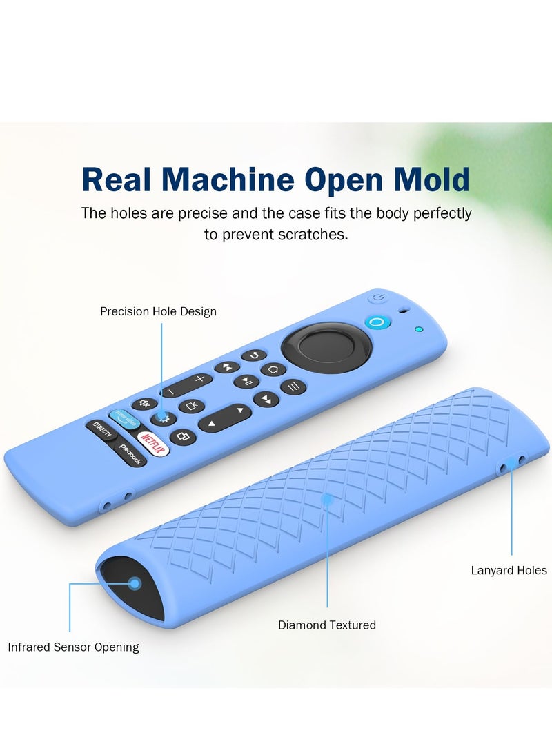 Silicone Remote Case for Fire TV Stick 4K Max (2nd Gen) Anti-Slip Remote Cover Compitable with Fire Stick 4k Max 2023 Remote (Luminous Blue) - Image 2