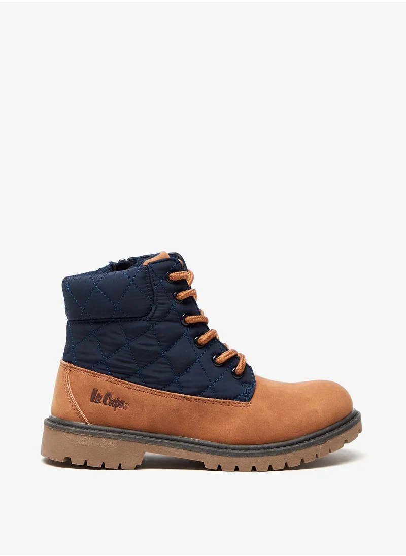 لي كوبر Boys' High Cut Boots with Zip Closure