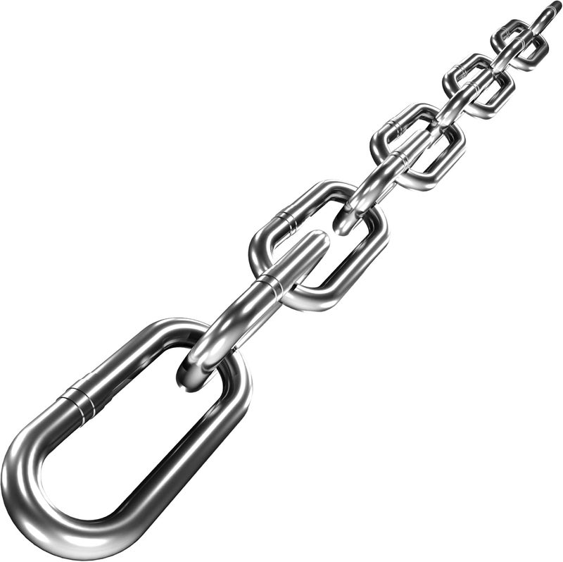 Lsqurel Stainless Steel Chain, 6.5ft Metal Chain Link Chain 1/4in Heavy Duty Chain Utility Chain Jack Chain for Home Outdoor Camping Hanging etc (1/4in-6.5ft) - Image 1