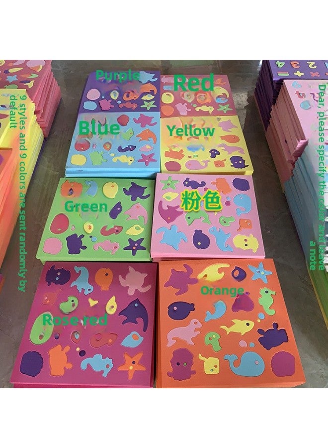 Kindergarten Wall Building Blocks Shape Matching EVA Foam Splicing Puzzle Area Soft Building Blocks Wall Children's Toys-Color:Pinyin Style - Image 4