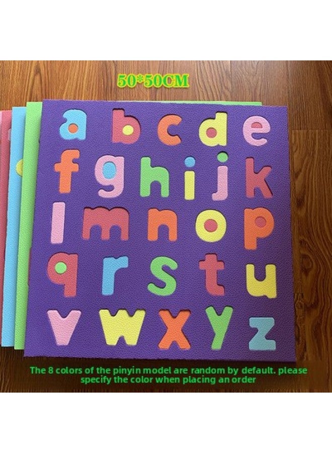 Kindergarten Wall Building Blocks Shape Matching EVA Foam Splicing Puzzle Area Soft Building Blocks Wall Children's Toys-Color:Pinyin Style - Image 1