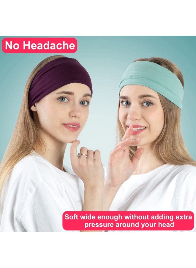 RITOPER Head Bands For Women'S Hair Extra Soft Workout Wide Thick Headbands Non Slip Yoga Black Sweat Band Hair Bands 6 Pack Solid Headbands. - Image 5