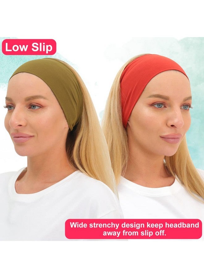 RITOPER Head Bands For Women'S Hair Extra Soft Workout Wide Thick Headbands Non Slip Yoga Black Sweat Band Hair Bands 6 Pack Solid Headbands. - Image 2