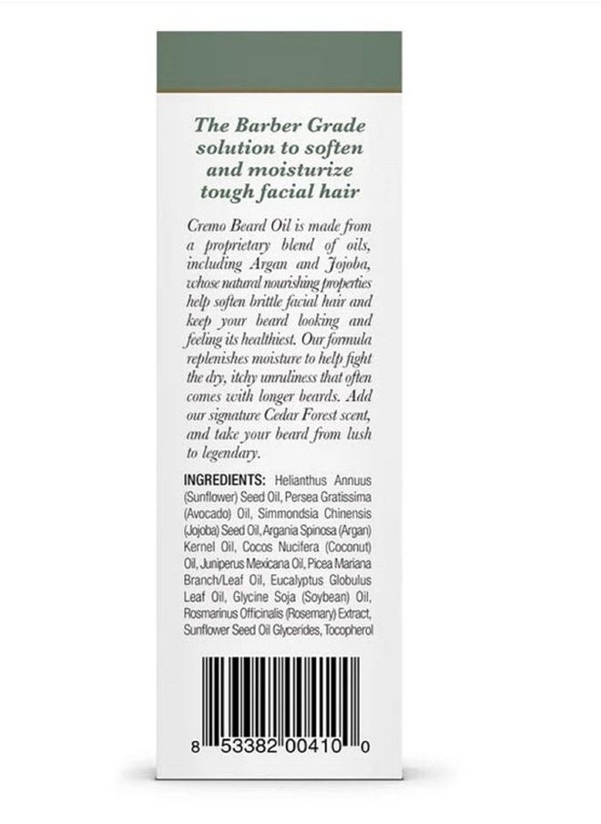 cremo Beard Oil, Revitalizing Cedar Forest, 1 fl oz - Restore Natural Moisture and Soften Your Beard To Help Relieve Beard Itch  - Image 4