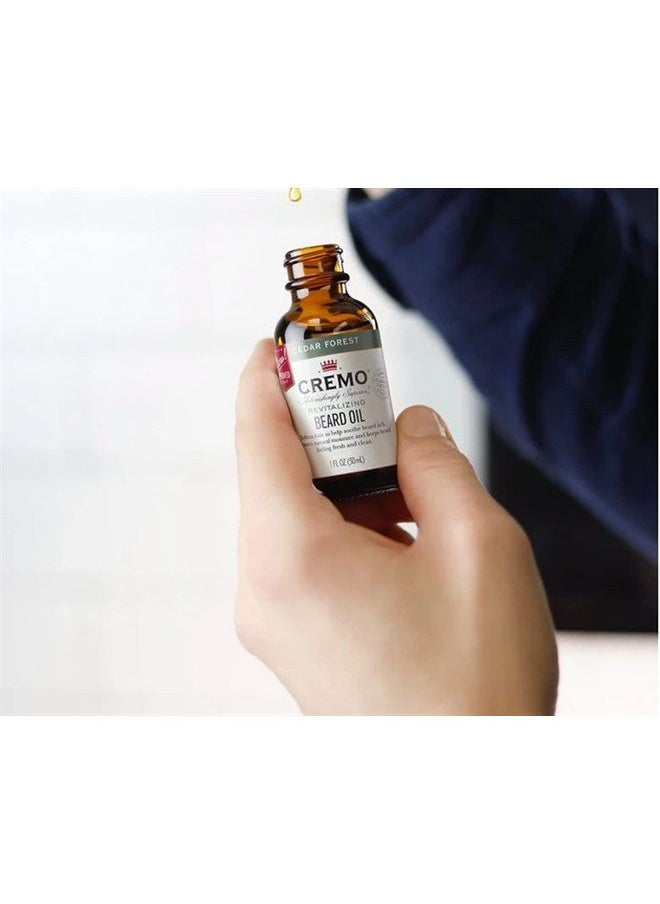 cremo Beard Oil, Revitalizing Cedar Forest, 1 fl oz - Restore Natural Moisture and Soften Your Beard To Help Relieve Beard Itch  - Image 5