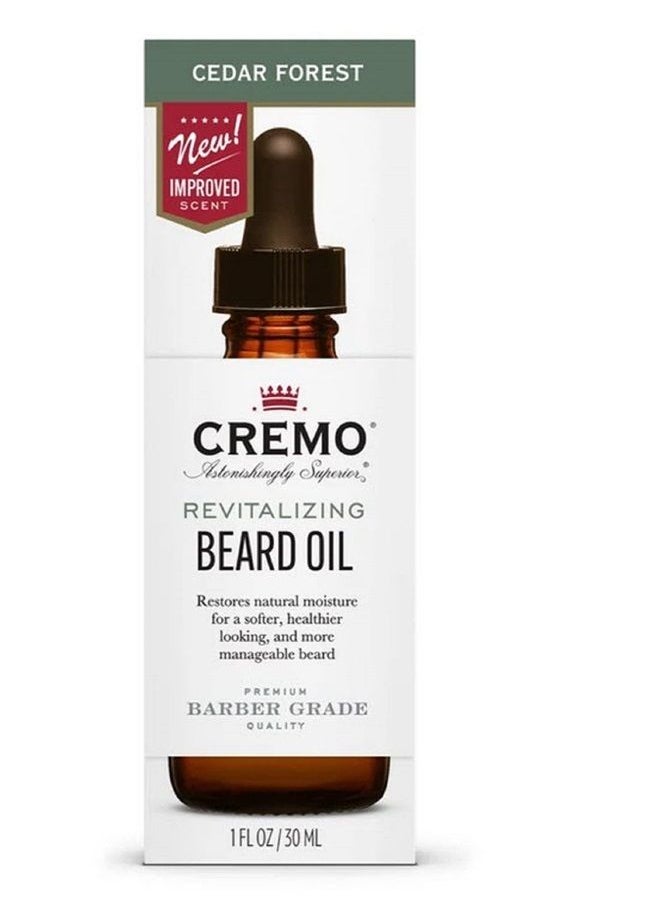 cremo Beard Oil, Revitalizing Cedar Forest, 1 fl oz - Restore Natural Moisture and Soften Your Beard To Help Relieve Beard Itch  - Image 3