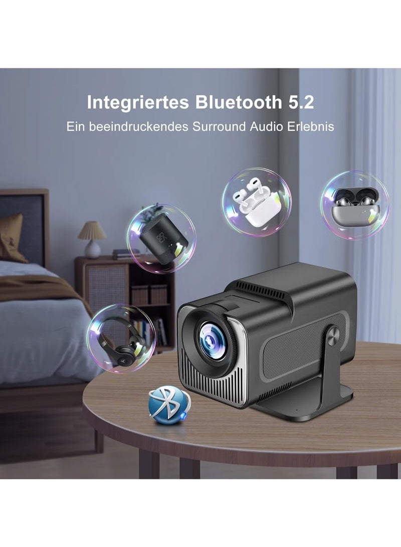 TIGER Mini Projector, Full HD 720P Bluetooth Projector with 4K Support. Auto Focus & Auto Trapezoidal Correction – Perfect for Home Cinema, Outdoor Use & Compatible with TV Stick, X-Box, DVD, Laptop, Smartphone  - Image 3