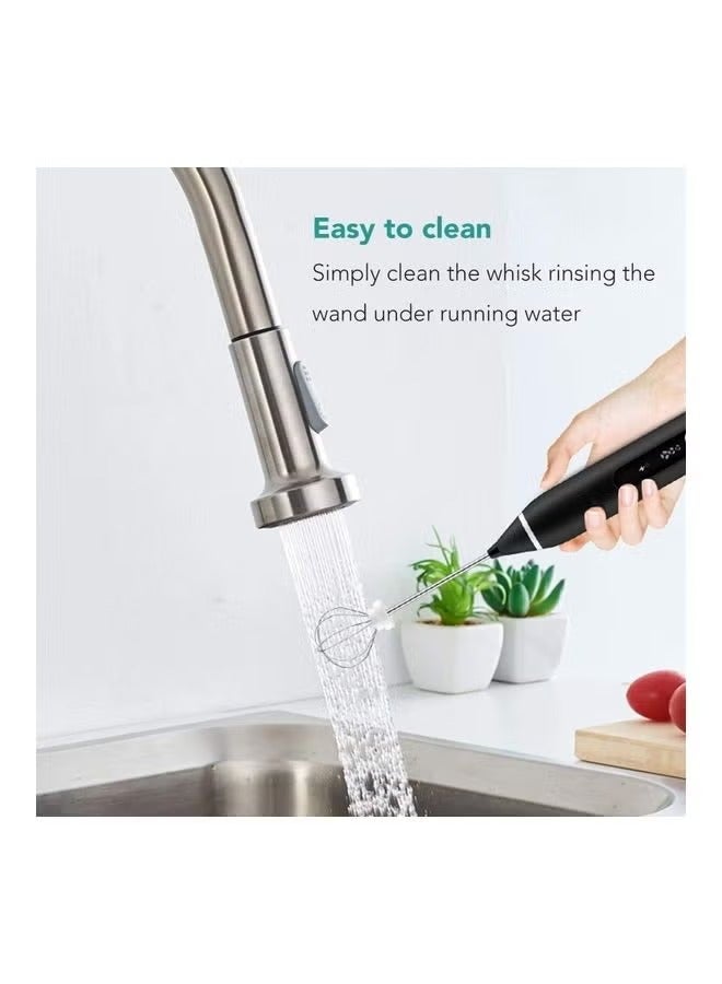 Hoasis 3-Piece Black Handheld Milk Frother Wand for Coffee, Rechargeable Electric Whisk Drink Mixer Coffee Frother For Latte, Cappuccino, Hot Chocolate, Egg - Image 5