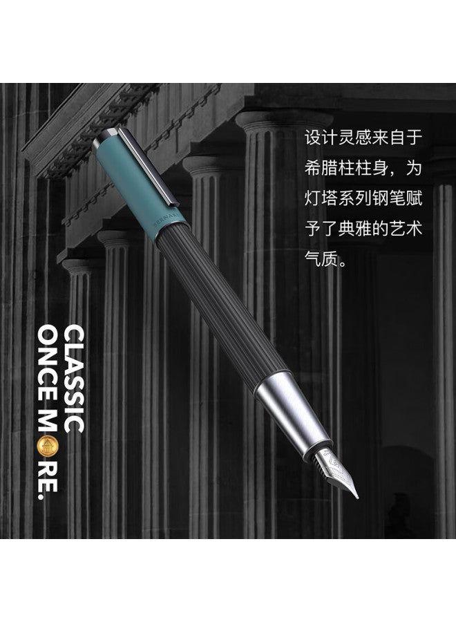 Bernard Shaw [lantern] Fountain Pen, High-end Luxury Ice Blue, Single Pen Gift Box, Premium Business Office Signing Pen, Teacher's Gift For Women And Men, Popular Product