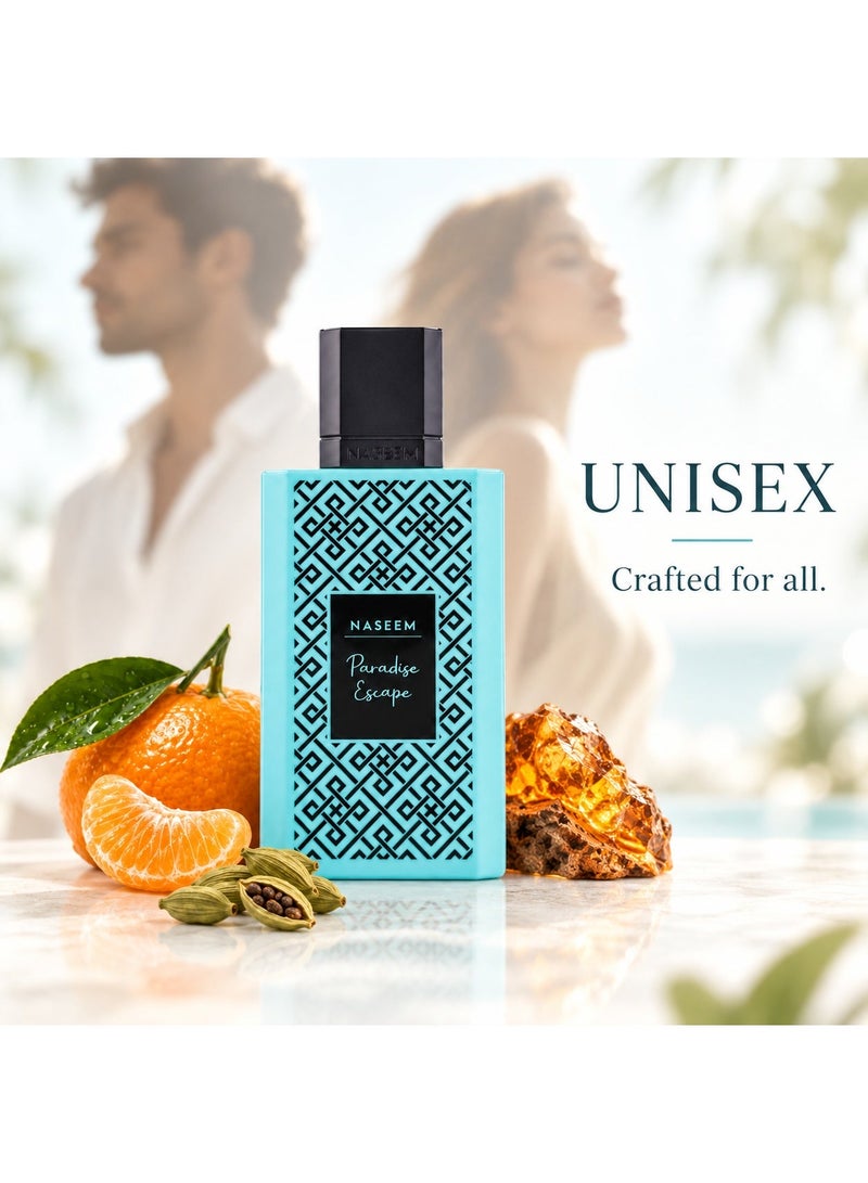 Naseem Paradise Escape Eau De Parfum Aqua Perfume for Men & Women - 50ml - Image 5