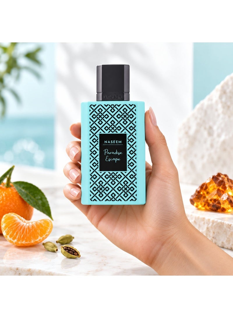 Naseem Paradise Escape Eau De Parfum Aqua Perfume for Men & Women - 50ml - Image 4