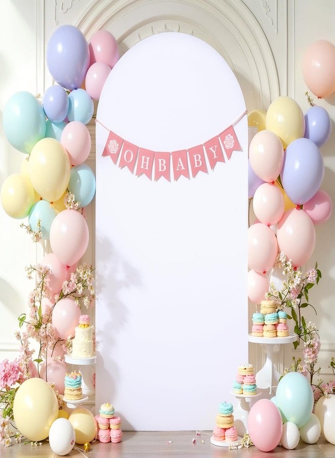 Shillance 6FT Wedding Arch Backdrop Cover, Spandex Fitted White Arch Covers Stretchy Backdrop Balloon Arch Back Drop for Wedding Birthday Party Christmas Banquet Decoration - Image 2