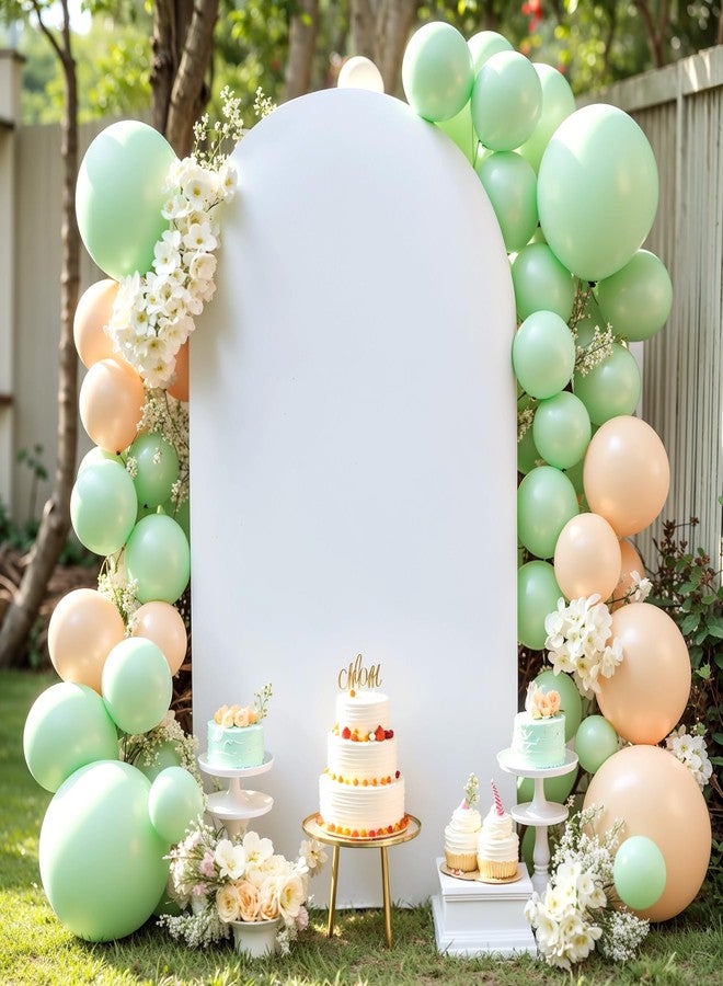 Shillance 6FT Wedding Arch Backdrop Cover, Spandex Fitted White Arch Covers Stretchy Backdrop Balloon Arch Back Drop for Wedding Birthday Party Christmas Banquet Decoration - Image 3